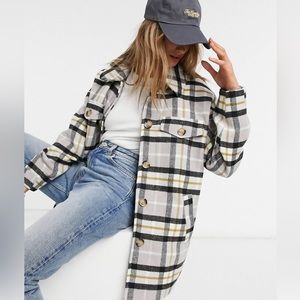Vero Moda Oversized Shacket in Plaid